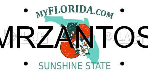 MRZANTOS Florida License Plate