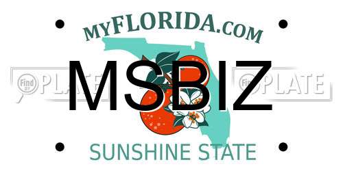 MSBIZ Florida License Plate