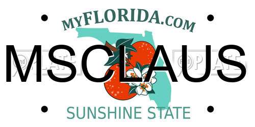 MSCLAUS Florida License Plate