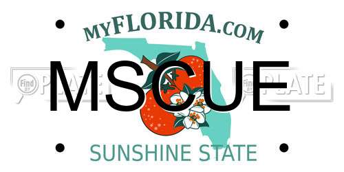 MSCUE Florida License Plate