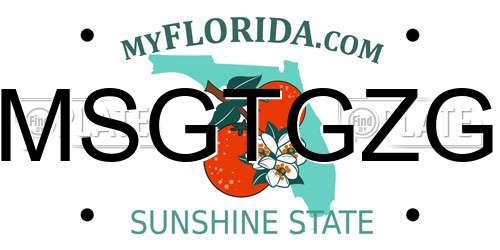 MSGTGZG Florida License Plate