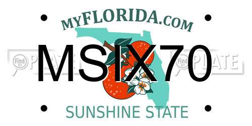 MSIX70 Florida License Plate