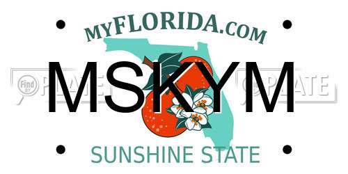 MSKYM Florida License Plate