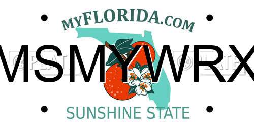 MSMYWRX Florida License Plate