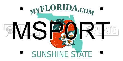 MSP0RT Florida License Plate