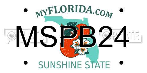 MSPB24 Florida License Plate