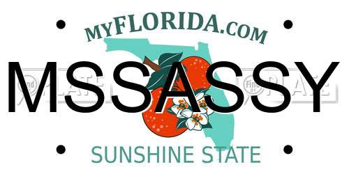 MSSASSY Florida License Plate