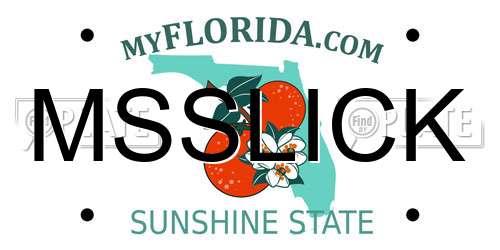 MSSLICK Florida License Plate