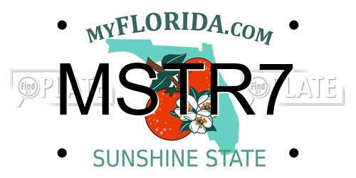 MSTR7 Florida License Plate