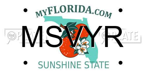 MSVYR Florida License Plate