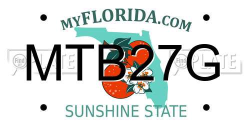 MTB27G Florida License Plate