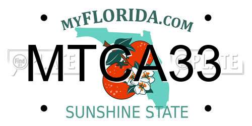 MTCA33 Florida License Plate