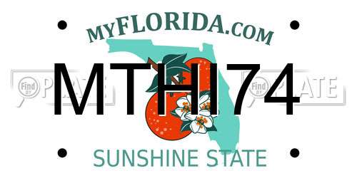 MTHI74 Florida License Plate