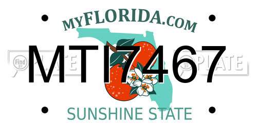 MTI7467 Florida License Plate