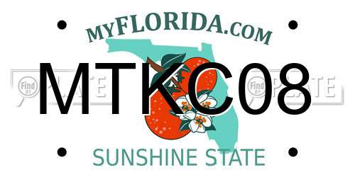MTKC08 Florida License Plate