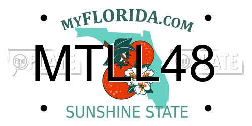 MTLL48 Florida License Plate