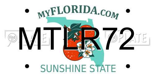 MTLR72 Florida License Plate
