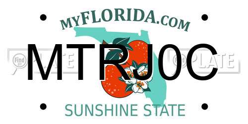 MTRJ0C Florida License Plate