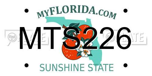 MTS226 Florida License Plate