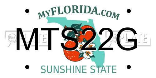 MTS22G Florida License Plate
