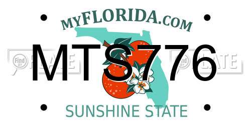 MTS776 Florida License Plate