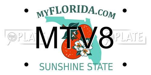 MTV8 Florida License Plate