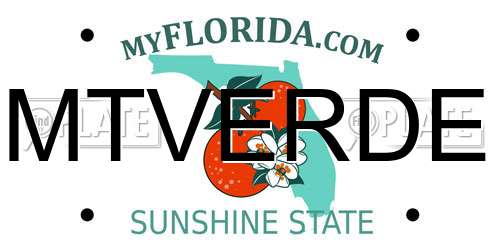 MTVERDE Florida License Plate