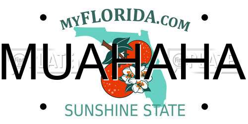 MUAHAHA Florida License Plate