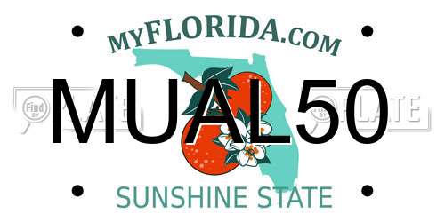 MUAL50 Florida License Plate