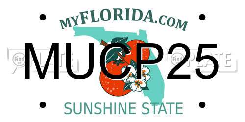 MUCP25 Florida License Plate