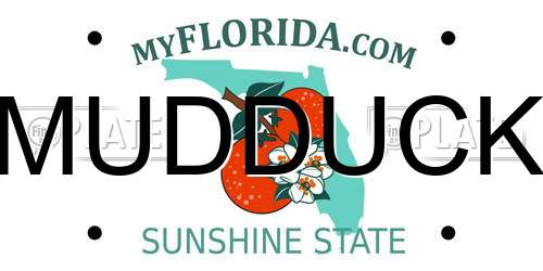 MUDDUCK Florida License Plate