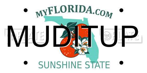 MUDITUP Florida License Plate