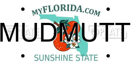 MUDMUTT Florida License Plate