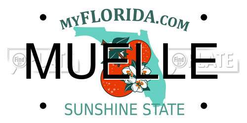 MUELLE Florida License Plate