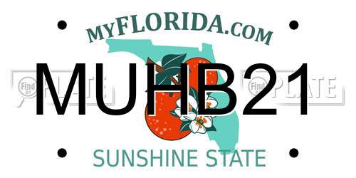 MUHB21 Florida License Plate