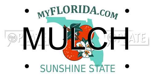 MULCH Florida License Plate
