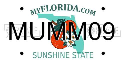 MUMM09 Florida License Plate