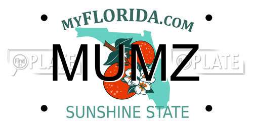 MUMZ Florida License Plate