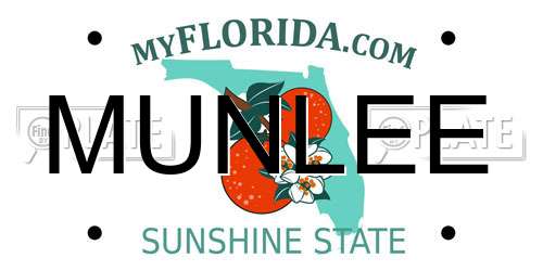 MUNLEE Florida License Plate