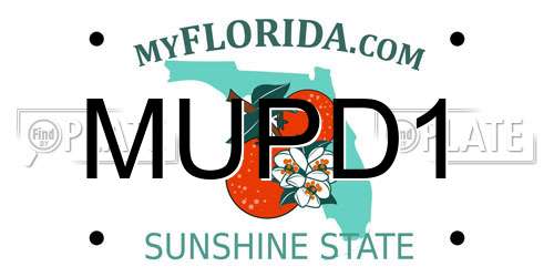 MUPD1 Florida License Plate