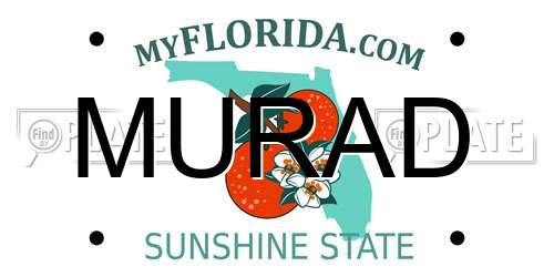 MURAD Florida License Plate