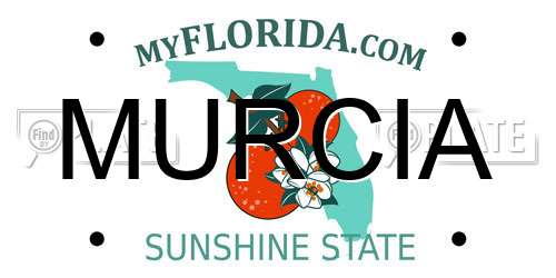 MURCIA Florida License Plate