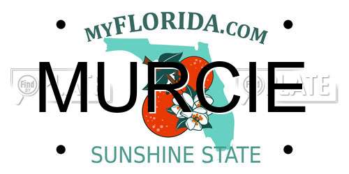 MURCIE Florida License Plate