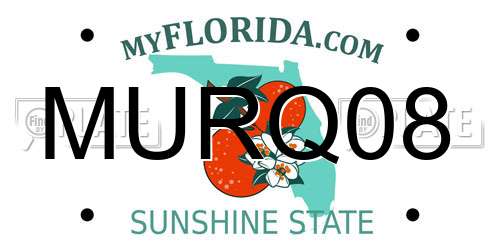 MURQ08 Florida License Plate