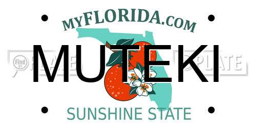 MUTEKI Florida License Plate