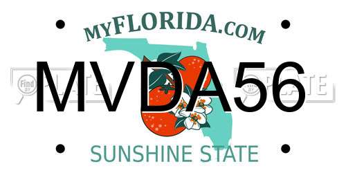 MVDA56 Florida License Plate