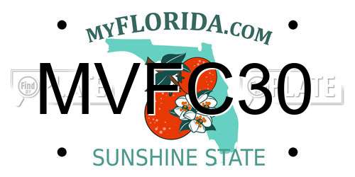 MVFC30 Florida License Plate