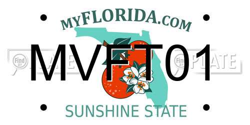 MVFT01 Florida License Plate