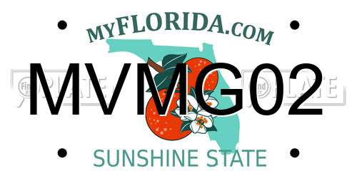 MVMG02 Florida License Plate