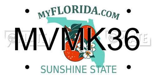 MVMK36 Florida License Plate